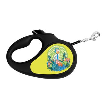 Повідець-рулетка для собак WAUDOG R-leash, малюнок "Рік та Морті 2", S, до 15 кг, 5 м, світловідбиваюча стрічка чорний 8124-0281-01 фото