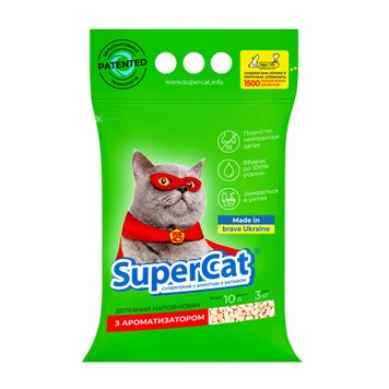 Наповнювач SuperCat з ароматизатором, 3кг (зелений) 3551 фото